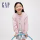 Gap 女童裝 Logo小熊印花立領棒球外套-粉紅色(890477)