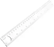 10Pcs Transparent Magnifying Ruler Clear Measuring Tool for Accurate Calculations for Office School and Drawing Lightweight and Portable Ruler