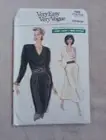 Vogue Sewing Pattern 7682 Vintage 1989 Dress with Cowl Neckline Size 12 14 16