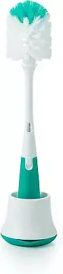 OXO Tot Bottle Brush with Stand - Teal Baby Bottle Cleaning Tool | Teal