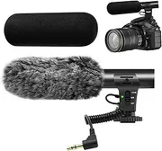 tikysky Camera Microphone, M-1 Video Microphone for DSLR Interview Shotgun Mic for Canon Nikon Sony Fuji Videomic with Windscreen 3.5mm Jack