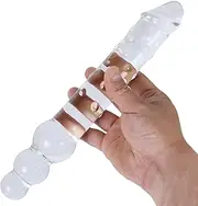 NewMaxer 11.4 inch Large Glass Dildo Big Crystal Dildo Double Ended Dildo Double Headed Dildo Big Crystal Anal Plug Large Glass Butt Plug