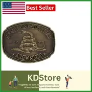 Patriotic 2nd Amendment Belt Buckle - Montana Armor Brass Finish, 5x5 Inches