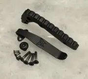 Titanium Back Spacer & Deep Pocket Clip For Benchmade 970 Spec War Knife CQC-7