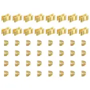 16 Sets Brass Zipper Slider Retainers, #8 Zippers Replacement, Gold Tone