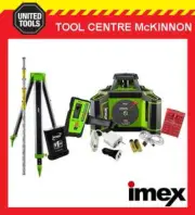 IMEX i66RK RED ROTATING LASER LEVEL KIT – DIGITAL RECEIVER TRIPOD & STAFF