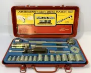 Vtge Oxwall Deluxe 22 Piece Forged Socket Set - POWERMASTER 3/8 & 1/4 Drive New