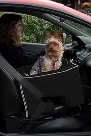 Pet Gear Lookout Booster Car Seat, Removable Comfort Pillow, Safety Tether Included, Installs in Seconds, No Tools Required, Onyx