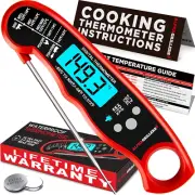 Instant Read Meat Thermometer for Grill and Cooking Best Waterproof Ultra Fast