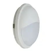 Bulkhead Wall Light Lamp 20W Round White 5000K IP65 OD225mm Eyelid 1600LM