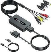 RCA Svideo to HDMI Converter Cable with Svideo + RCA + HDMI Cable, S-Video HDMI Adapter, RCA Composite CVBS AV to HDMI Converter, S-Video to HDMI Converter, RCA Composite AV to HDMI Adapter