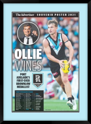Ollie Wines Port Adelaide FC Brownlow medal Poster