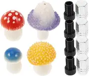 WOONEKY 4pcs Bicycle Valve Core Universal Stem Covers Car Dash Decorations Mushroom Car Accessories Tire Valve Stem Cap Cover Funny Tire Valve Caps Valve Stem Caps Tire Stem Caps