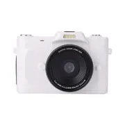 4K Ultra HD Digital Camera with 68MP 180 Degree Flip Screen-White
