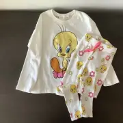 Zara Looney Tunes Tweety Bird Kids/Girls Pajama Set Size 4/5