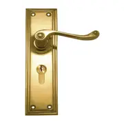 Superior Brass Heritage Door Lever Double Step Entrance Set