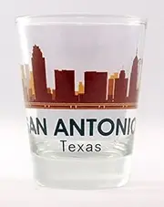 San Antonio Texas Sunset Skyline Shot Glass Glassware