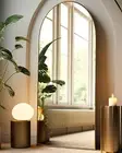 27X71 Inches Arched Full Length Mirror, Oversized Gold Floor Mirror, Wall Mounte