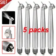5 Dental 45 Degree Surgical High Speed Handpiece Push Button 4Hole Connector ws