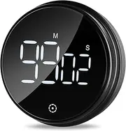 OQIMAX Digital Kitchen Timers,Productivity Timer with Large LED Display Timer for Kids Volume Adjustable Countdown/up Clock for Cooking, Teaching, Classroom Study, Gym and Oven, Black