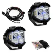 Baja Light Pod Pair Blue Backlight LP4 Pro Combo Pattern Clear Lens Universal