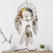 7 Chakras Tree of Life Dream Catcher Wall Decor with Rainbow Healing Crystal ...