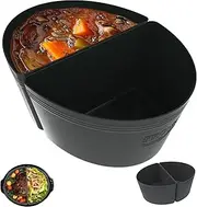 [FROVEN] 8 QT - 8.5 QT Silicone Slow Cooker Divider Liners Reusable, Compatible with Ninja (MC1001) (MC1010) Crock-Pot (SCCPVFC800-DS) (SCV800) Hamilton Beach 33480 & Most 8QT- 8.5QT Oval Slow Cookers