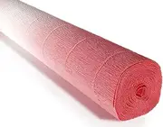 Crepe Paper Roll 8.2ft Long 19.6 Inch Wide for Wedding Ceremony Various Large Festivals Decoration (White-Pink Gradient(600-4))