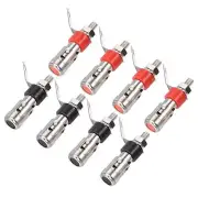 Terminal Binding Post Amplifier Jack Speaker Connector Black Red 4 Set