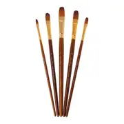 5pcs/set Paint Brushes Round/Filbert/Angel/Flat Nylon Hair Watercolor Paintbrushes