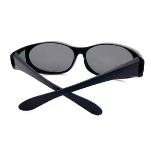 MIT偏光太陽眼鏡(可套式) 經典黑框 Polaroid套鏡 眼鏡族首選 抗UV400 防眩光反光 (4.4折)