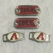2 ~Arizona Diamondbacks MLB Paracord Charms Oval or Mini Dog Tag shoelace charms