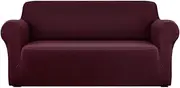 Artiss Sofa Cover, 3 Seater Couch Lounge Covers Stretch Armchair Slipcover Couches Protector Home Living Room Furniture, Highly Stretchable Anti-Slip Soft Thick Machine Washable Red