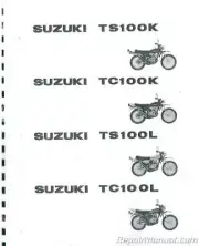 Suzuki TS100 TC100 Motorcycle Parts Manual
