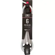 Ocean & Earth One XT Premium White/Black Surfboard Leash - 6'