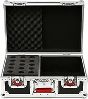Gator Cases G-TOUR Road Case with Foam Drops for (15) Wired Microphones & Accessory Storage (G-TOUR M15)