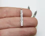 Bulk 40 Faith Charms Antique Silver Tone Pendants 28 x 4 mm US Seller 258