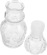 MUELODSIC Retro Glass Perfume Bottle Decorative Mini Fragrance Container for Home Decor Portable Leak-proof