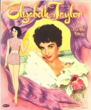 VINTAGE UNCUT 1953 Elizabeth Taylor PAPER DOLL WHITMAN LASER REPRODUCTION LOPric