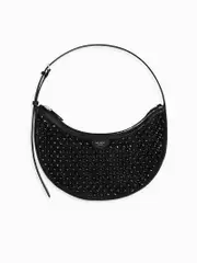 Alaïa One Piece Demi Lune Bag In Fishnet Pyramids