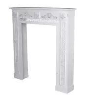 Fireplace Mantel Paneling Shabby Surround White Decorative Console