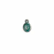 artisan verdigris 10mm X 8mm bezel charm