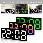 Digital Alarm Clock Adjustable Large LED Display 5 Level Brightness .l