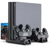 For Ps4/ps4 Slim/ps4 Pro Vertical Stand Led Cooling Fan Dual Controlle 2.0 Version
