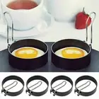 4xStainless Steel Egg Ring Mirror Egg Mold for Frying Pan Egg Rings Pancake Mold