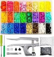 460 Sets T5 Plastic Snaps with Snap Pliers, 24-Colors 12mm Snap Buttons for Sewing, Snap Fasteners kit for Sewing, Clothing, Crafting
