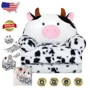 Cute 2 in 1 Toddler Sofa Cow - Flip Out Couch for Kids Aged 1-5 Years