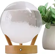 Storm Glass Weather Station - Globe-Shaped Decorative Windstorm Glass Bottle | Desktop Predictor and Weather Station for Balconies, Bedrooms, Hotels, Living Rooms