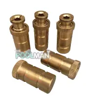 5 Pack of Brass Screw Down Concrete Deck Anchors for Swimming Pool Safety Cover