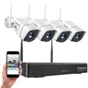 Wireless Security Camera System, Firstrend 8CH 1080P Wireless NVR System with...